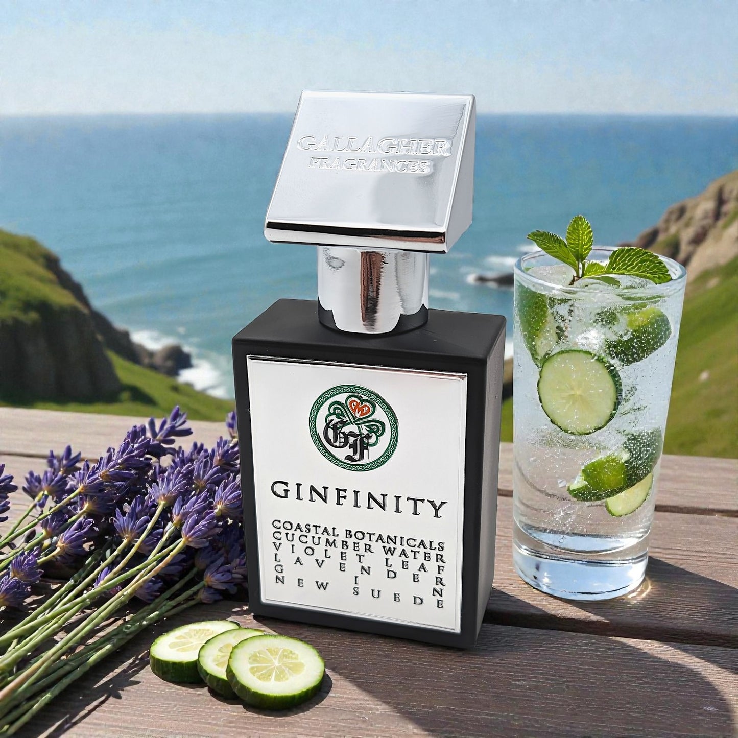 Ginfinity – Gin, Coastal Botanicals, Cucumber Water, Lavender, Suede